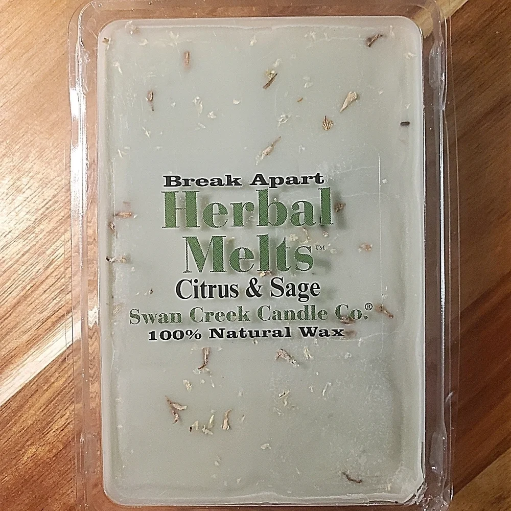 CITRUS & SAGE by SWAN CREEK CANDLE CO. Herbal Melts 100% Natural Wax 5.25 oz NWT